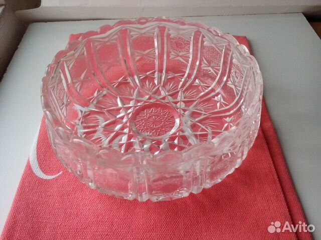Ваза конфетница хрусталь винтаж Чехия