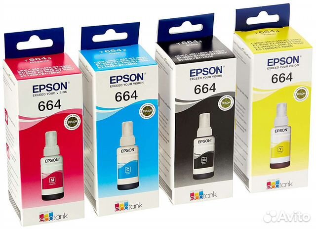 Чернила для принтера epson 664