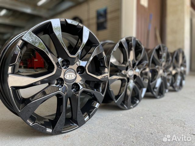 Литые диски 15 4x100 Киа Рио Черные купить в Красноярске | Запчасти | Авито