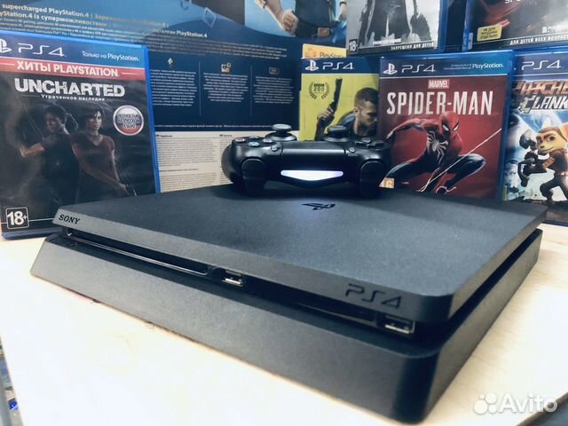 Sony PS4 slim 500gb гарантия 1 год + 296 игры