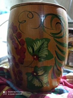 Деревянный бочонок с крышкой СССР