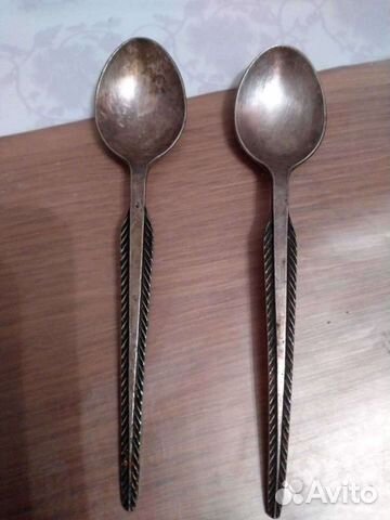 Мельхиоровые ложечки две шт