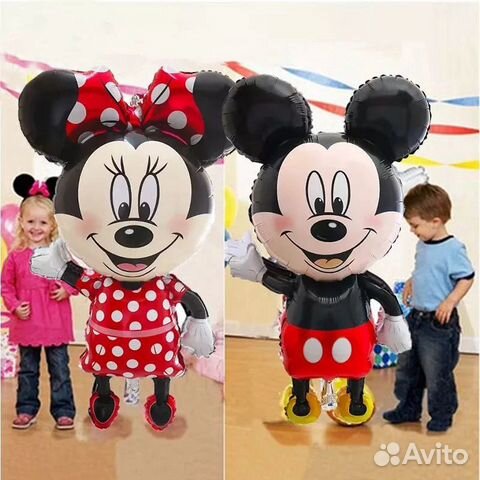 Фольгированный шар Микки и Минни Маус новый