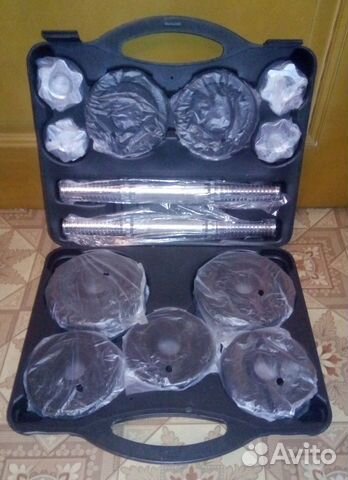 Новый набор металлических разборных гантель 20,5кг