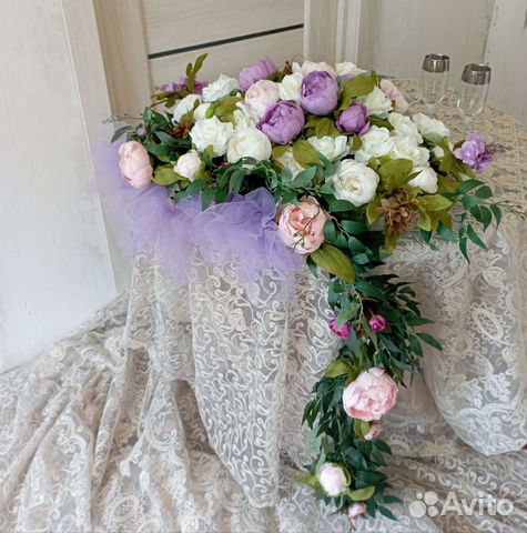 Украшение на свадебный стол, свадебный декор