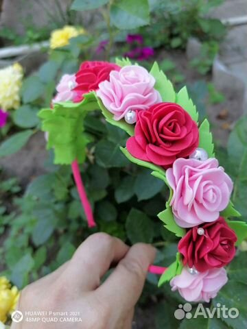 Повязка на голову, украшение на пучок, ободок для