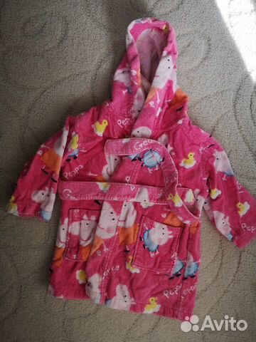 Халат банный детский Peppa р 92 98 для бассейна