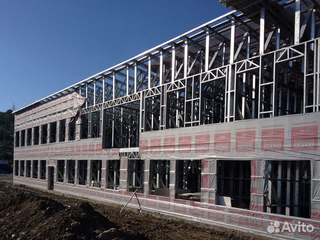 Здание 2-6 этажей на металлическом каркасе