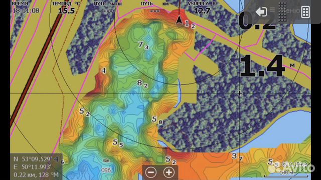 Карта c map для эхолота lowrance