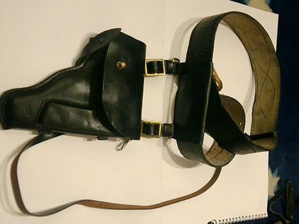 Кобура пм вмф СССР, с ремнем,черная кожа