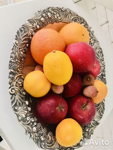 Серебряная ваза (блюдо) Европа Красивейшее Большое