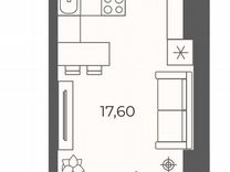 Квартира-студия, 24,5 м², 21/26 эт.