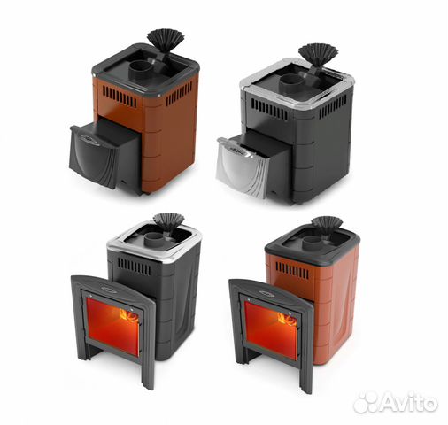 Печь для бани тмф Гейзер + бак + дымоход