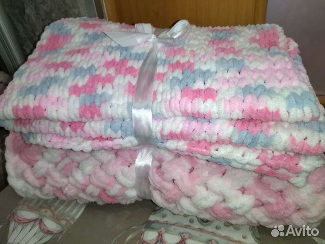 Плед из ализе пуффи