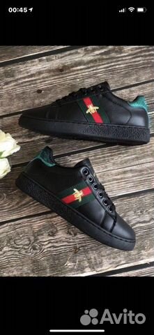 Кеды черные gucci