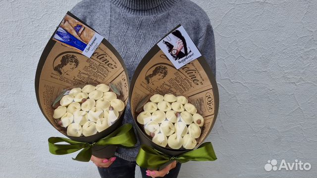 Мужские шоколадные съедобные букеты из пельменей