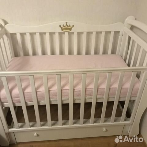 Кроватка для новорожденных с ящиком