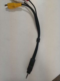 Кабель миниджек 3.5 (jack с видео) на 3 тюльпана