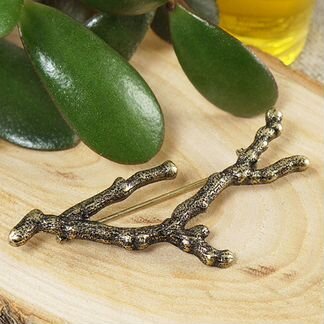 Брошь Веточка 59х25мм 