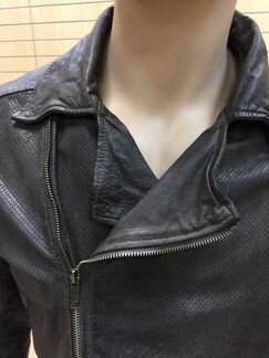 Emporio Armani кожаная куртка- райдер