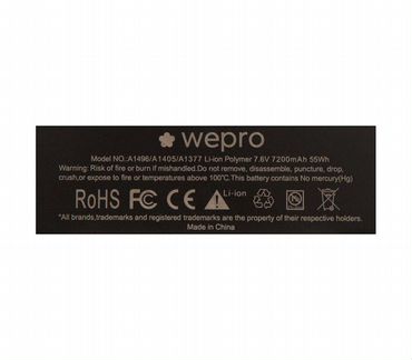 Аккумулятор wepro / MacBook Air A1369 / A1466