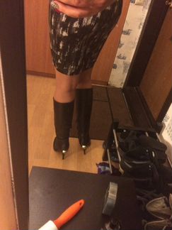 Сапоги кожаные fendi