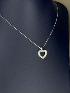 Подвеска Сердечко с россыпью бриллиантов