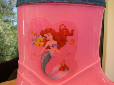 Резиновые сапожки с изображением 