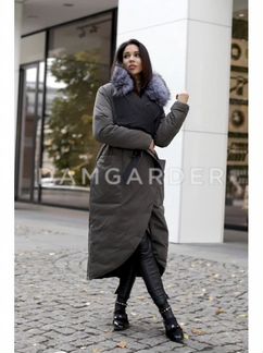 Пуховик новый двусторонний женский удлинённый