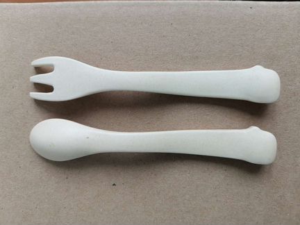 Детские ложка и вилка для прикорма, бамбук