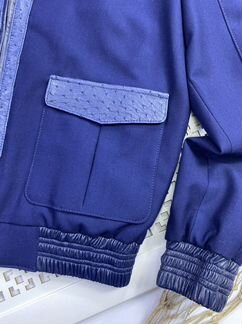 Куртка billionaire со вставками кожи страуса