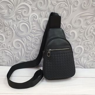 Новая мужская сумка слинг Bottega Veneta черная