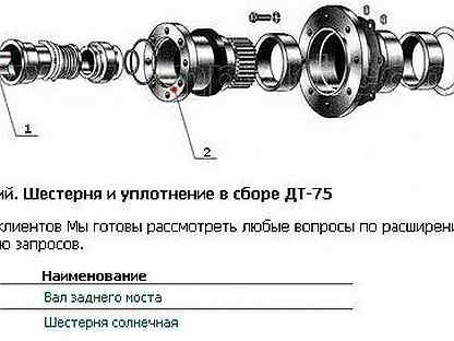 Задний мост дт 75 схема