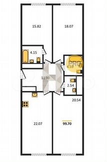 3-к квартира, 99.7 м², 14/28 эт.