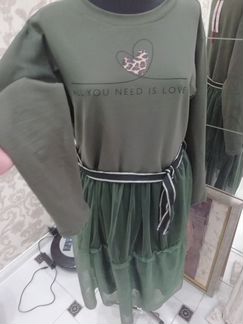 Платье трикотаж сетка Италия 46-50