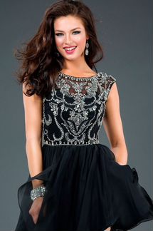 Платье jovani оригинал чёрное короткое