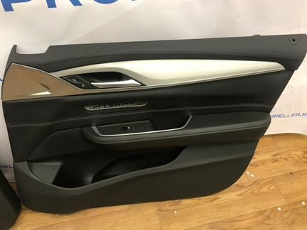 Обшивки дверей BMW G32 кожа наппа черная