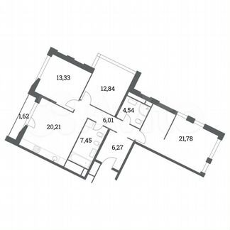 2-к квартира, 92.4 м², 10/14 эт.