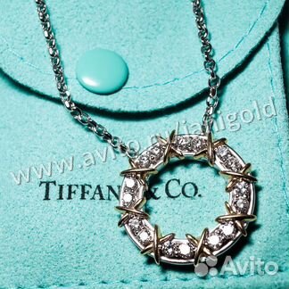 Золотой кулон тиффани tiffany co
