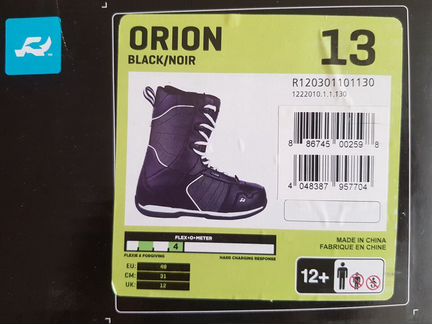 Ботинки сноубордические ride Orion Black 13/31/48
