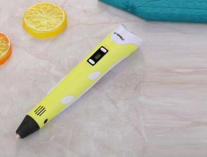 Желтая 3D ручка + 20 метров пластика 3д пен2