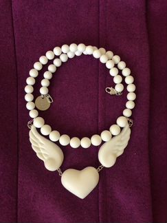 Колье из фарфора дизайнерское Rock’n’heart