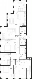 4-к квартира, 182.7 м², 6/17 эт.