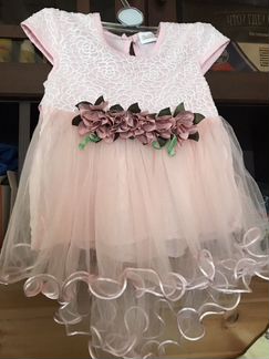 Красивое платье+ободок.р.80