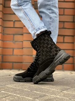 Ботинки замшевые гуччи