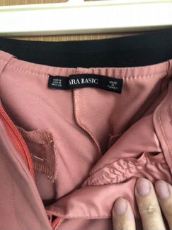 Брюки zara с лампасами розовые