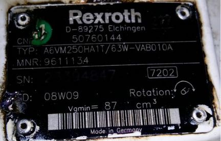 Гидромотор A6VM250 Rexroth для Bauer BG40