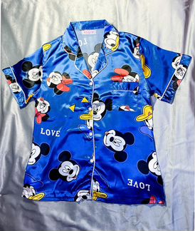 Атласная пижама Mickey Mouse, синяя
