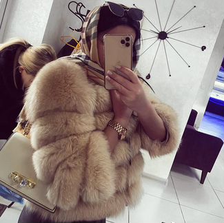 Шуба из песца