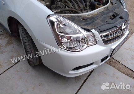 Бампер Nissan Almera G15 передний под птф